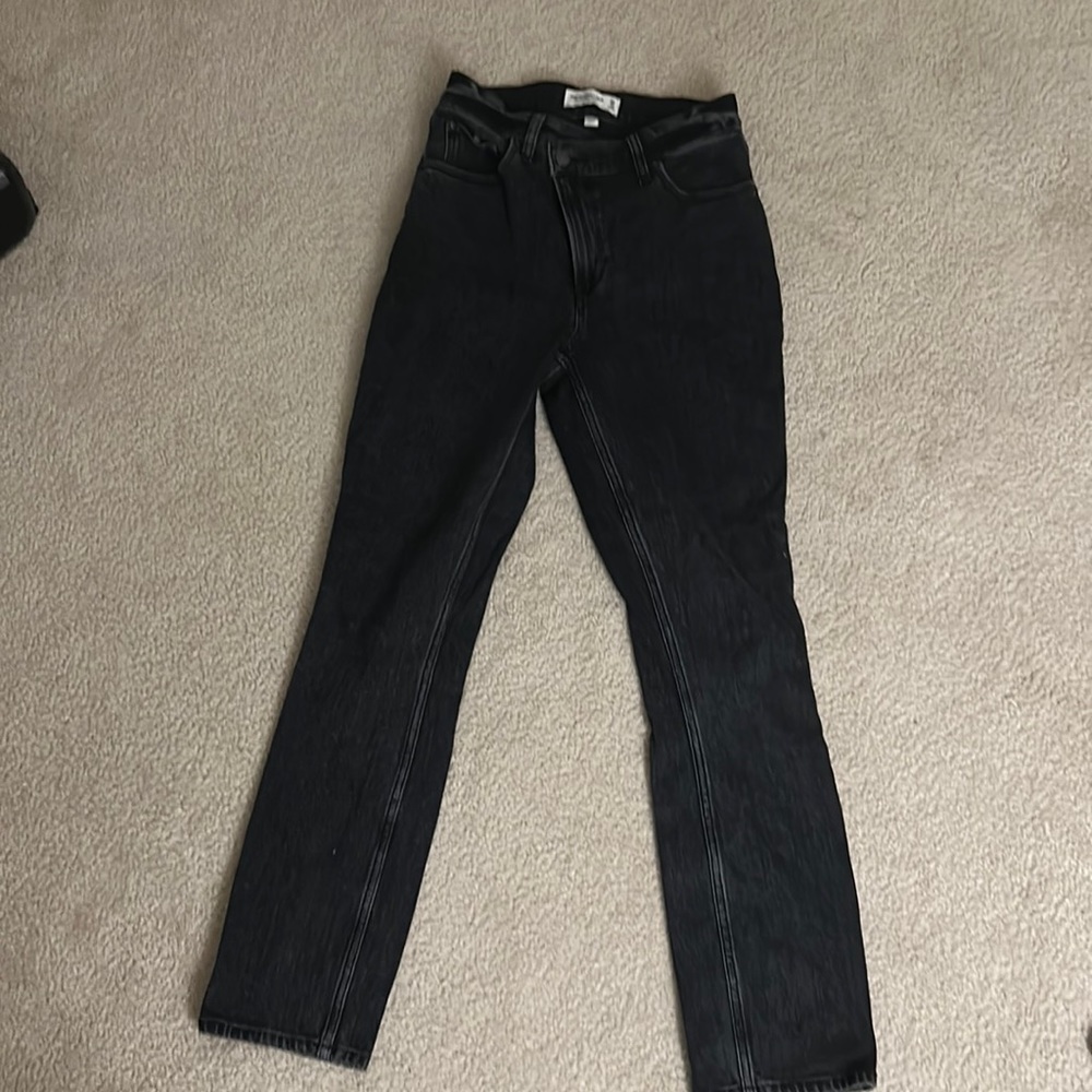 Abercrombie black high rise jeans
